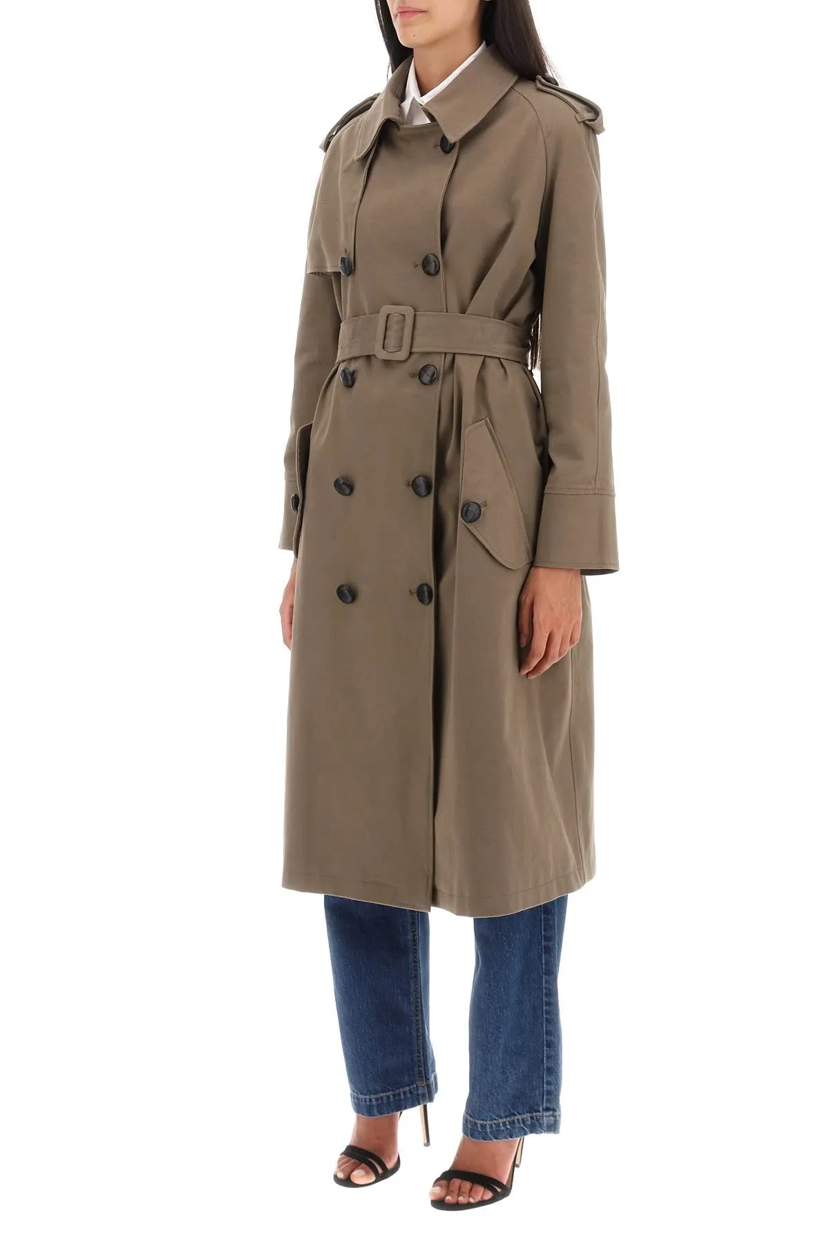 bigli' cotton double-breasted trench coat