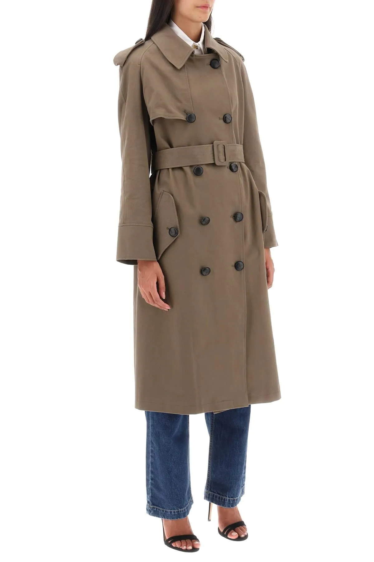 bigli' cotton double-breasted trench coat