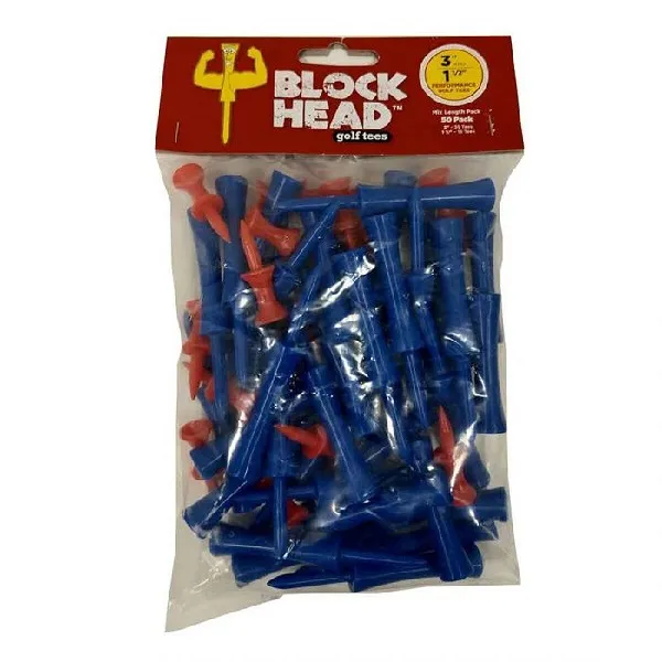 Block Head Plastic Step Golf Tees