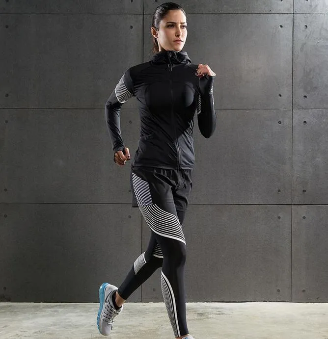 Breathable Jogging Compression Hooded Jacket SQ for Women