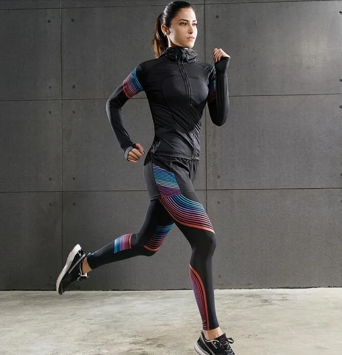 Breathable Jogging Compression Hooded Jacket SQ for Women