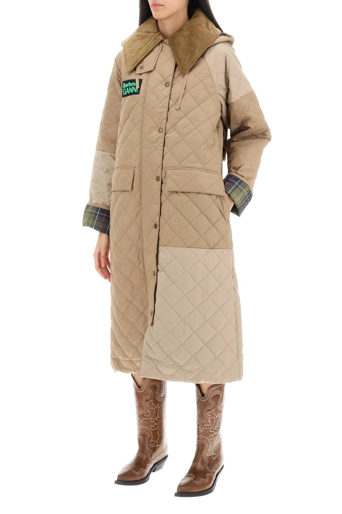 burghley quilted trench coat