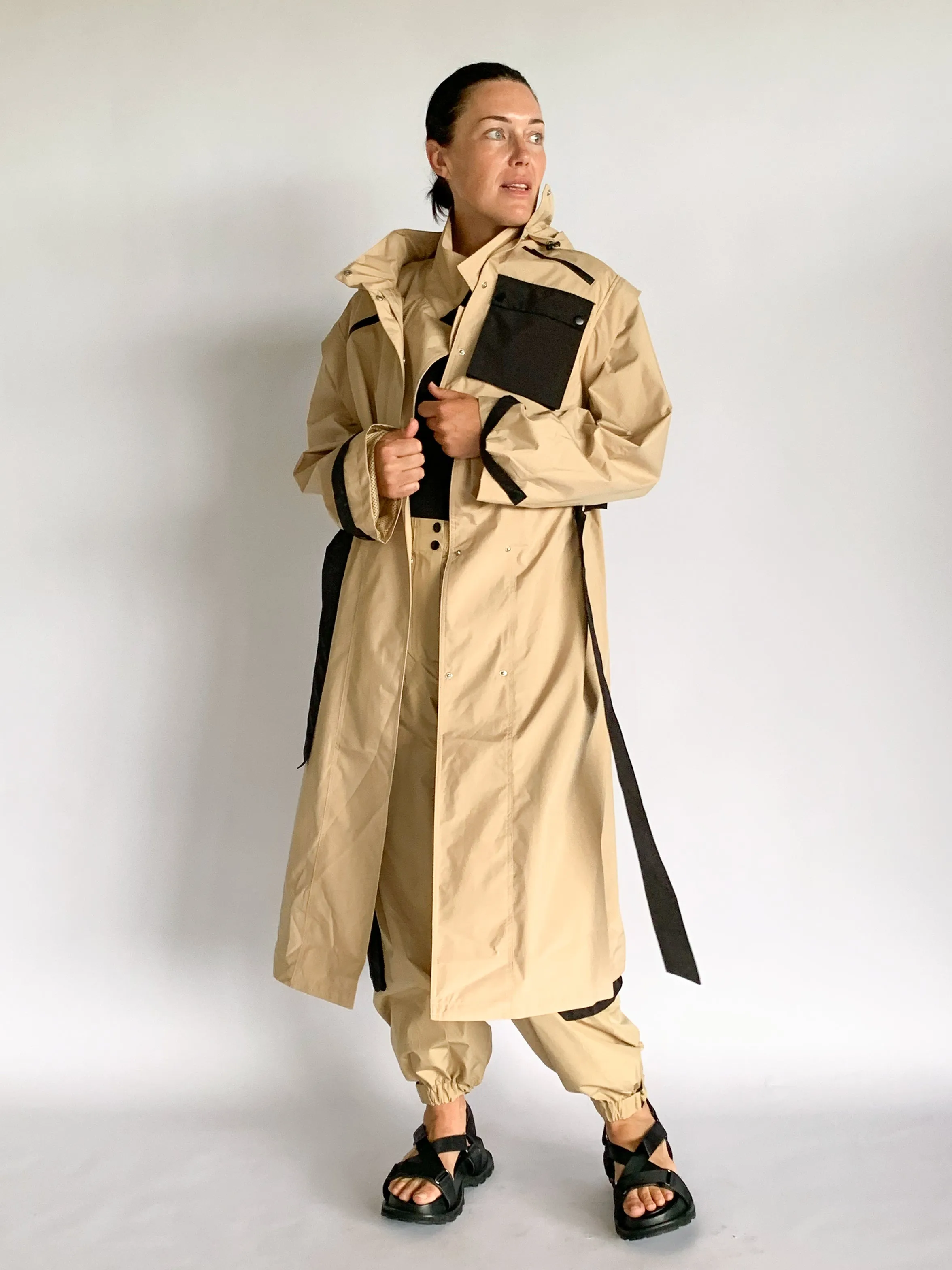 Convertible Belted Trench 703