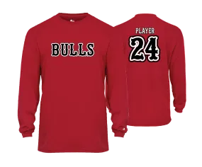 Frederick Bulls Performance Tees- RED