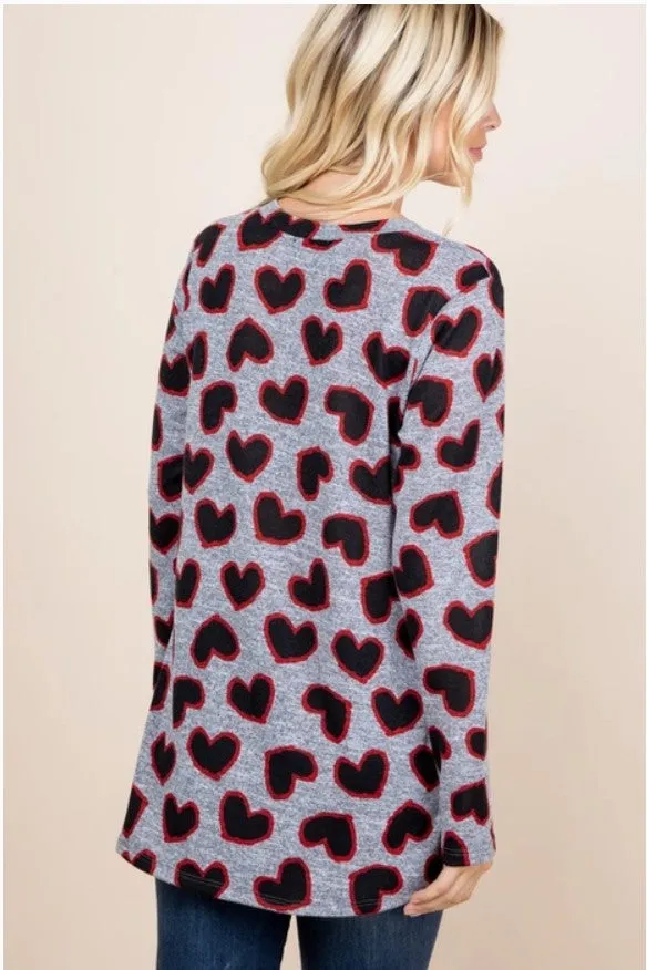 Heart Long Sleeve Top - #6273-6278