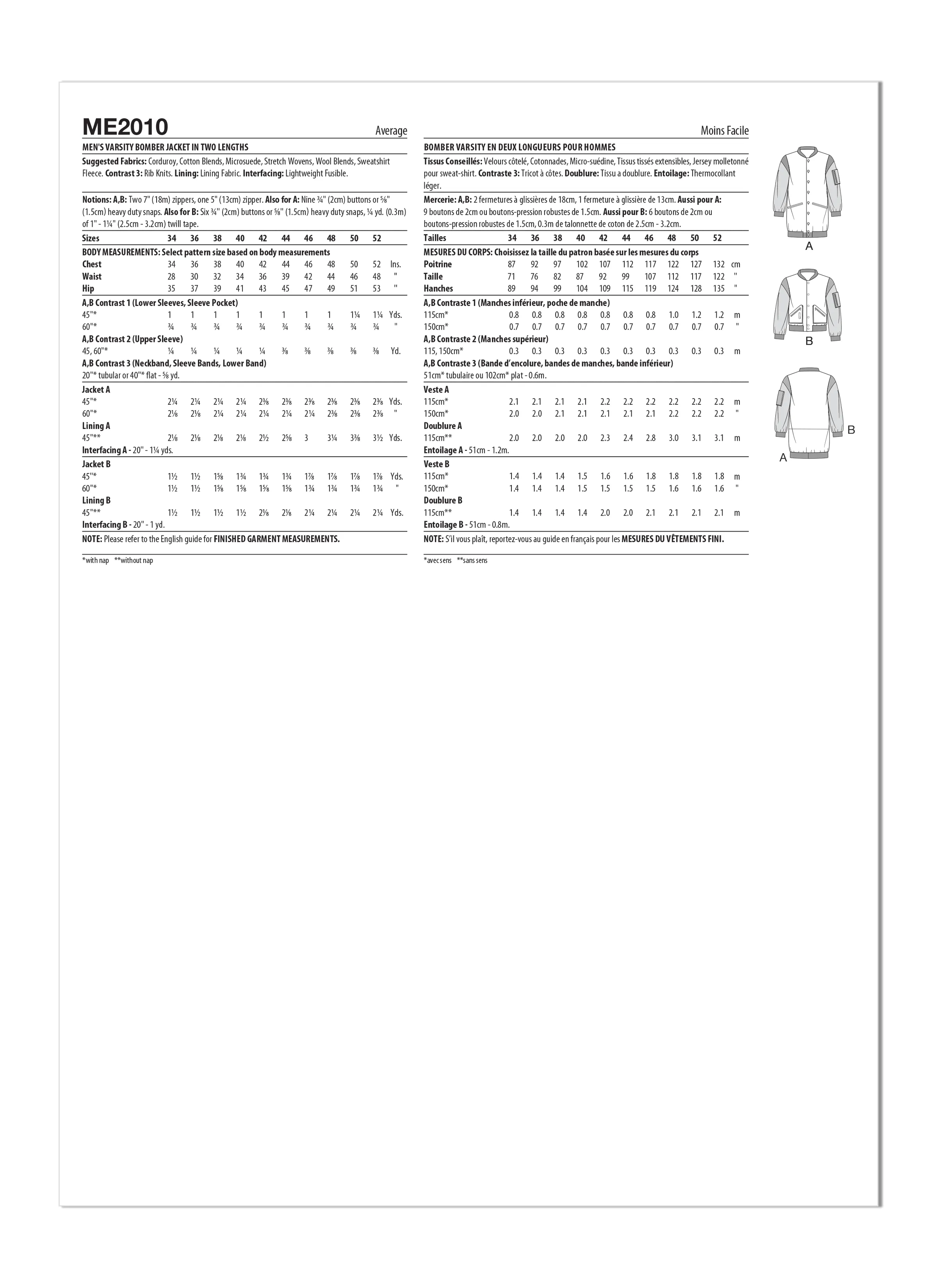 Know Me sewing pattern 2010 Men's Varsity Bomber Jacket by Sins of Many