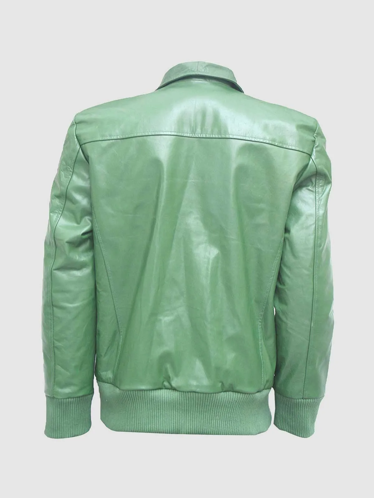 Light Green Leather Jacket