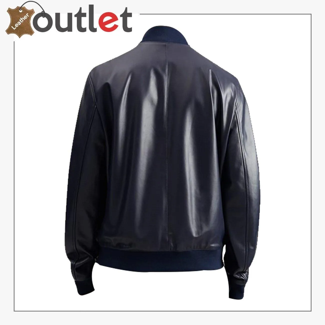 Men Oxford Blue Bomber Jacket