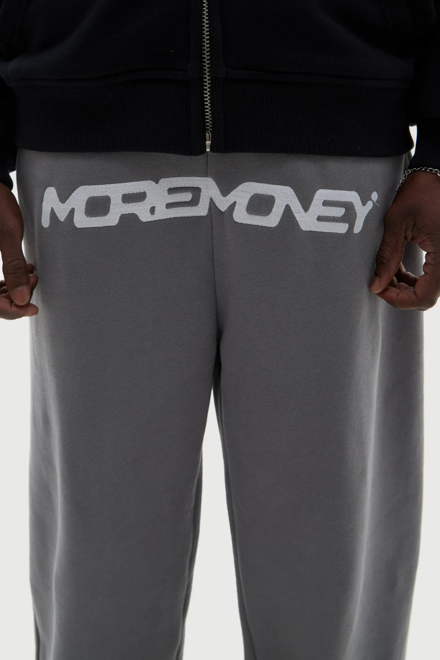 MORE MONEY LOGO JOGGER ASH