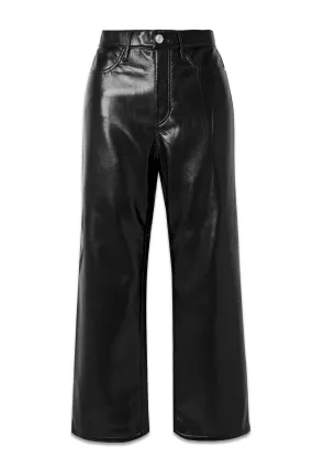   NET SUSTAIN Le Jane Cropped Recycled Leather-blend Wide-leg Pants