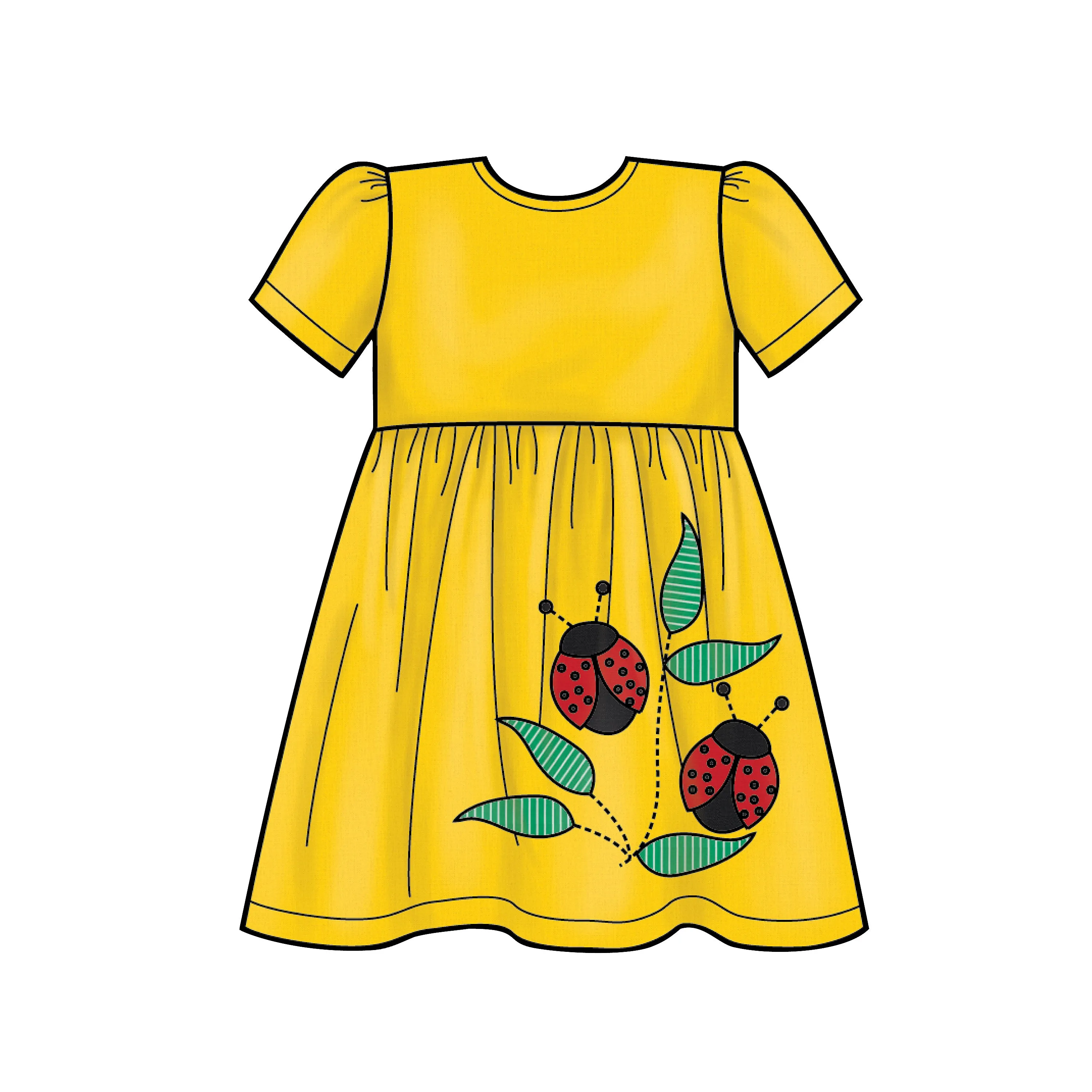 Newlook Pattern N6647 Toddlers' Dresses with Appliques