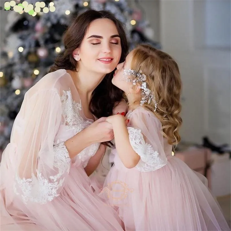 Pink Dresses for Mother and Daughter