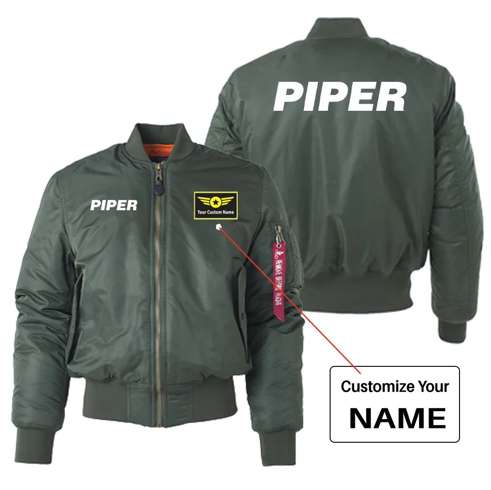 Piper & Text Designed "Women" Bomber Jackets