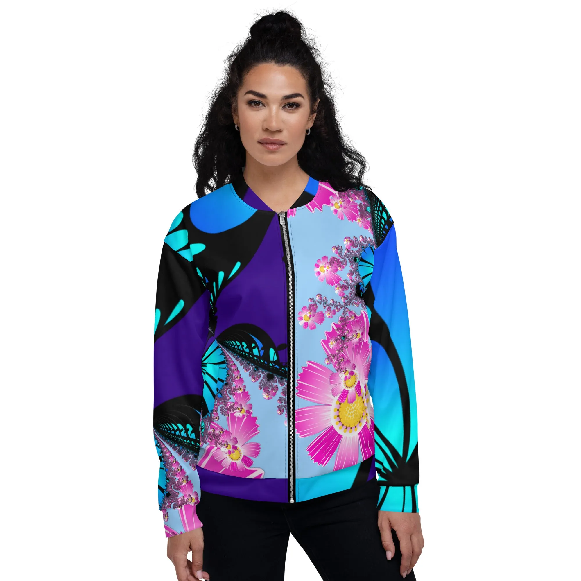 "Mystical Butterfly Bliss" Collection - Unisex Designer Bomber Jacket