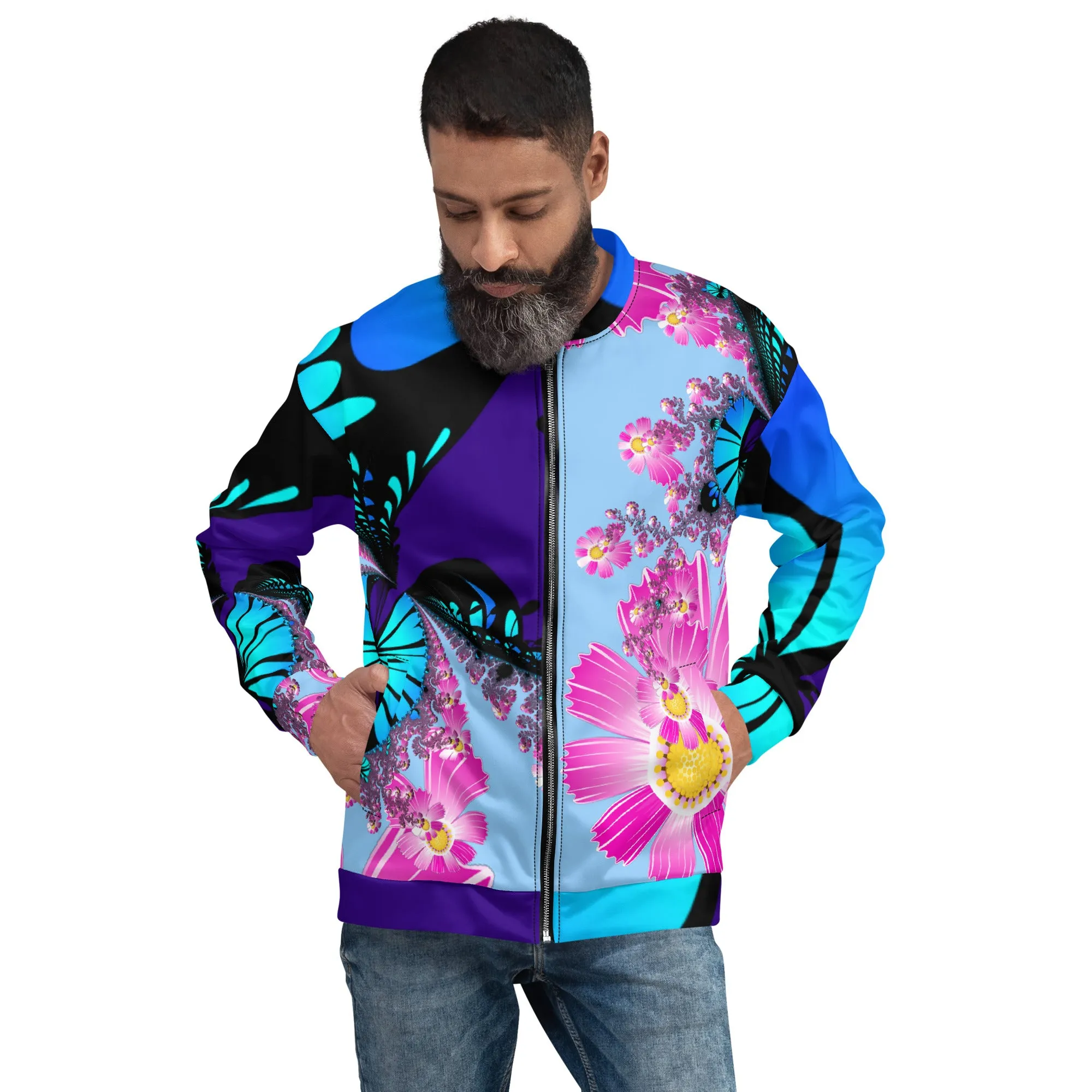 "Mystical Butterfly Bliss" Collection - Unisex Designer Bomber Jacket