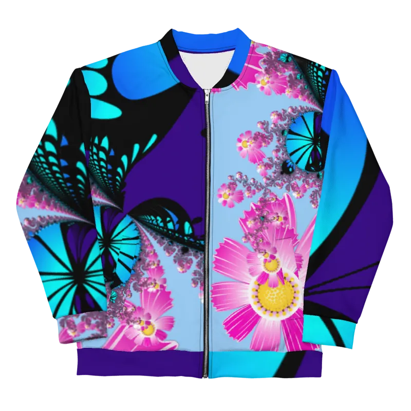 "Mystical Butterfly Bliss" Collection - Unisex Designer Bomber Jacket