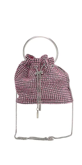 Rhinestone Drawstring Bucket Handbag