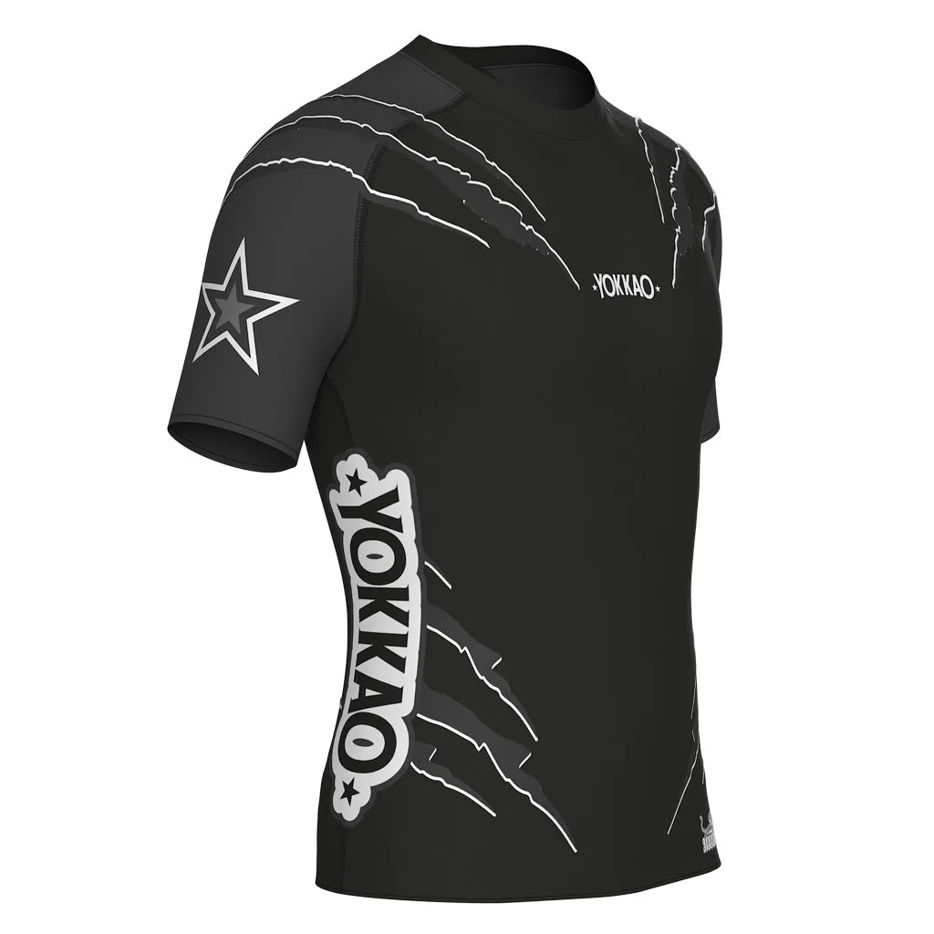 Scratch Compression Rashguard Short Sleeve Shirts