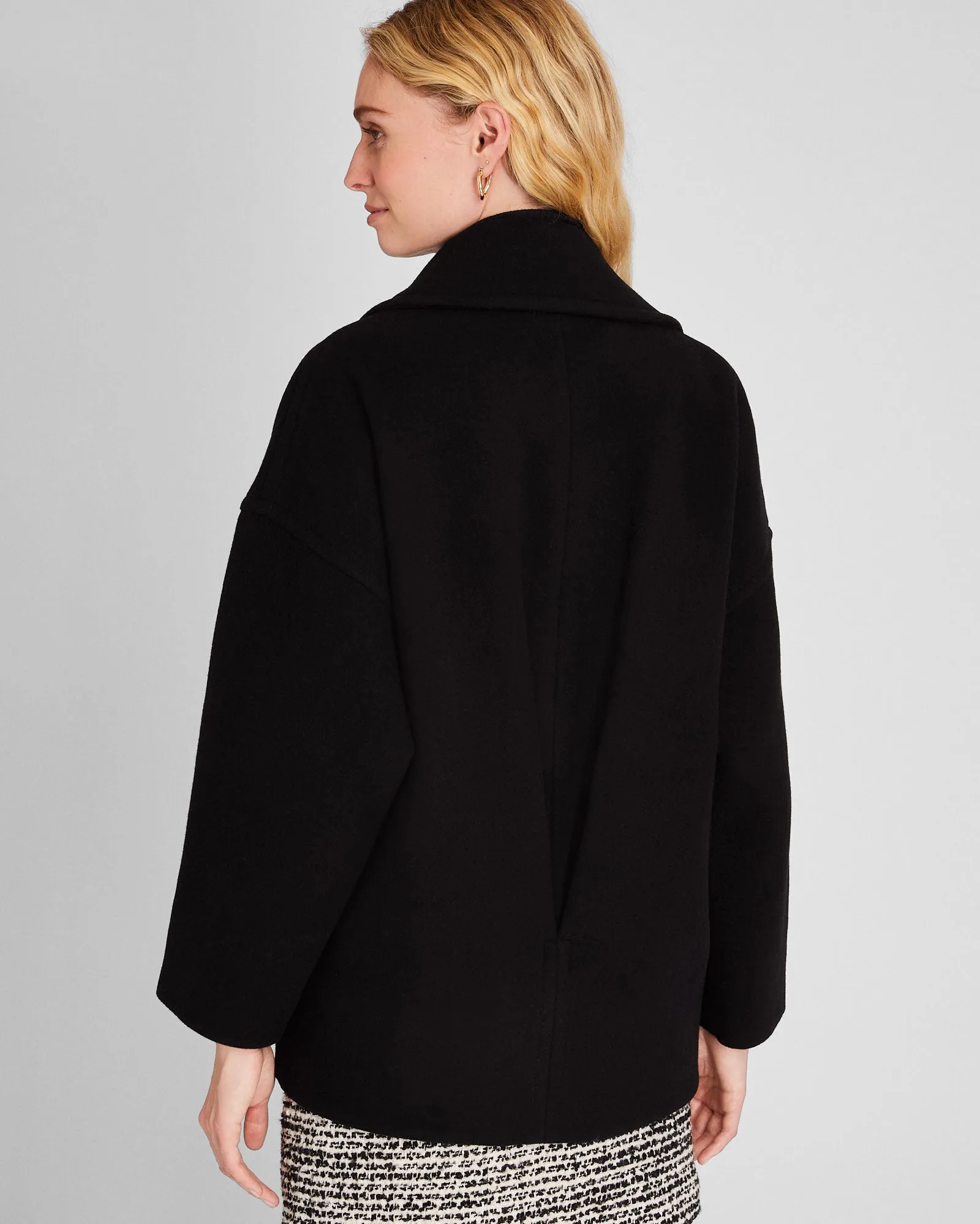 Short Double-Breasted Relaxed Coat