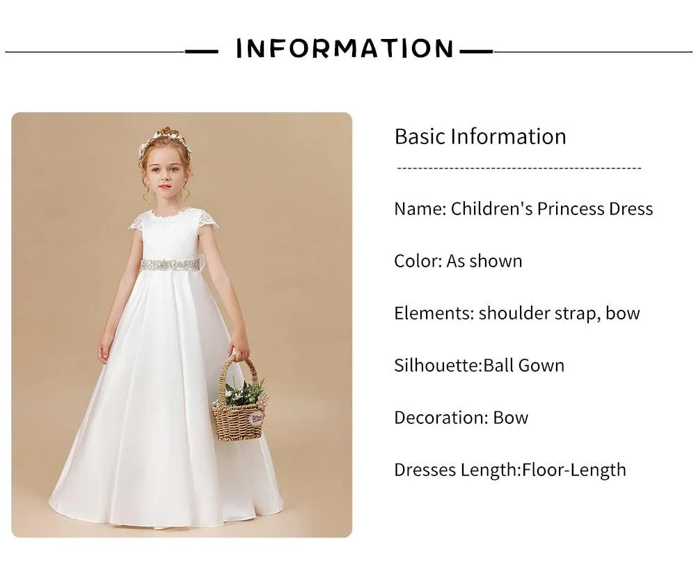 Sleeveless Princess Flower Girl Gown