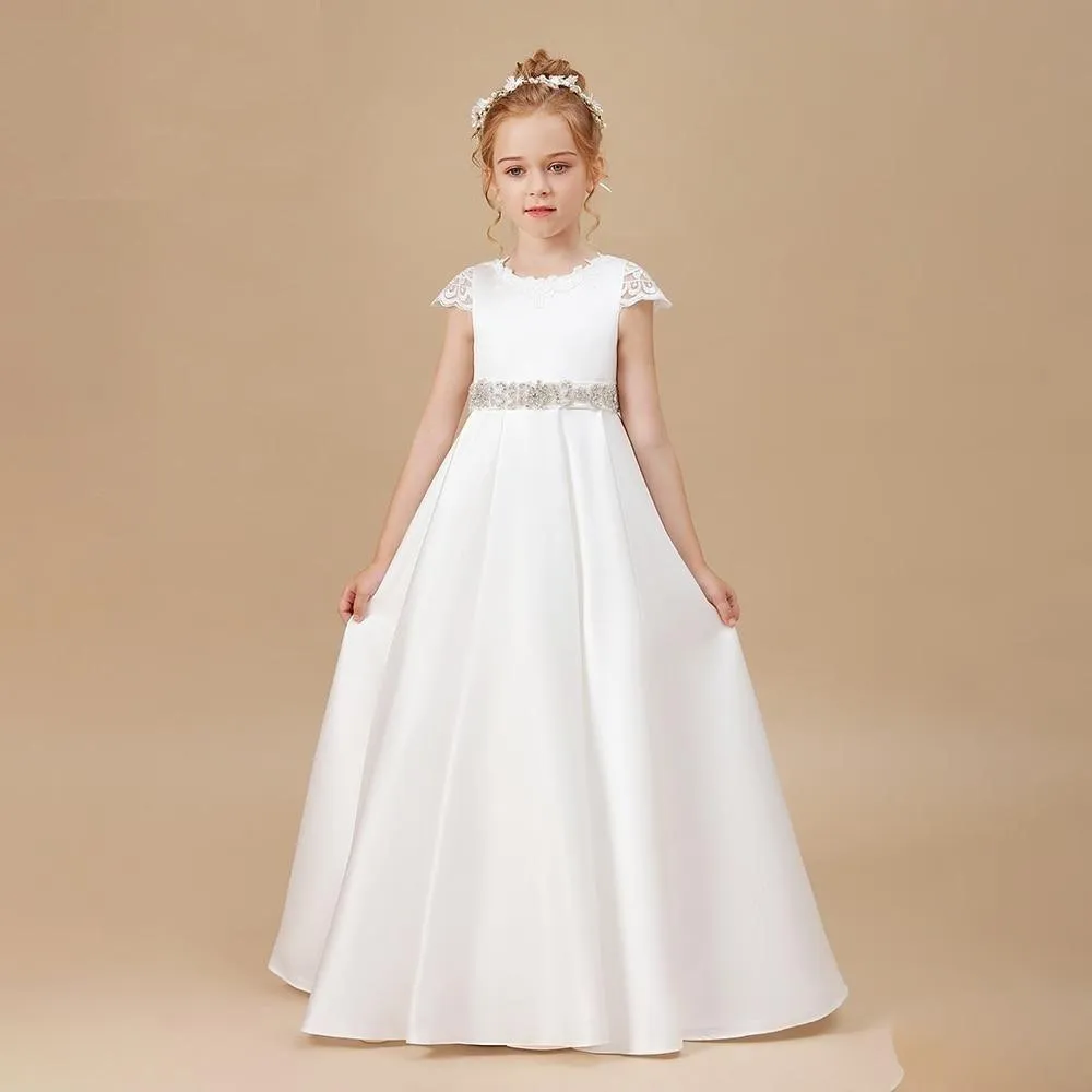 Sleeveless Princess Flower Girl Gown