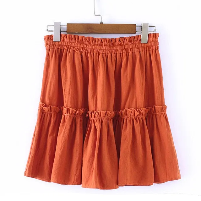 Spring and Summer women's skirts elastic Short skirts