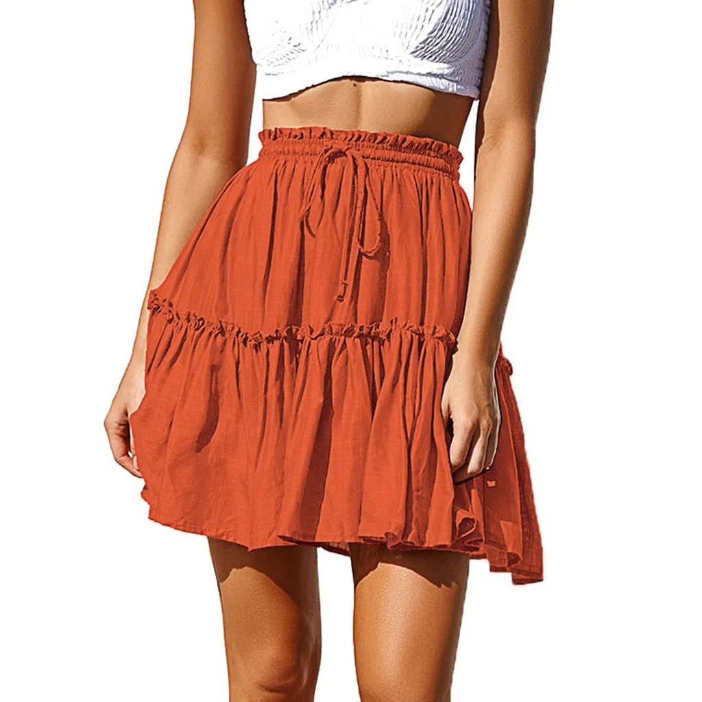 Spring and Summer women's skirts elastic Short skirts