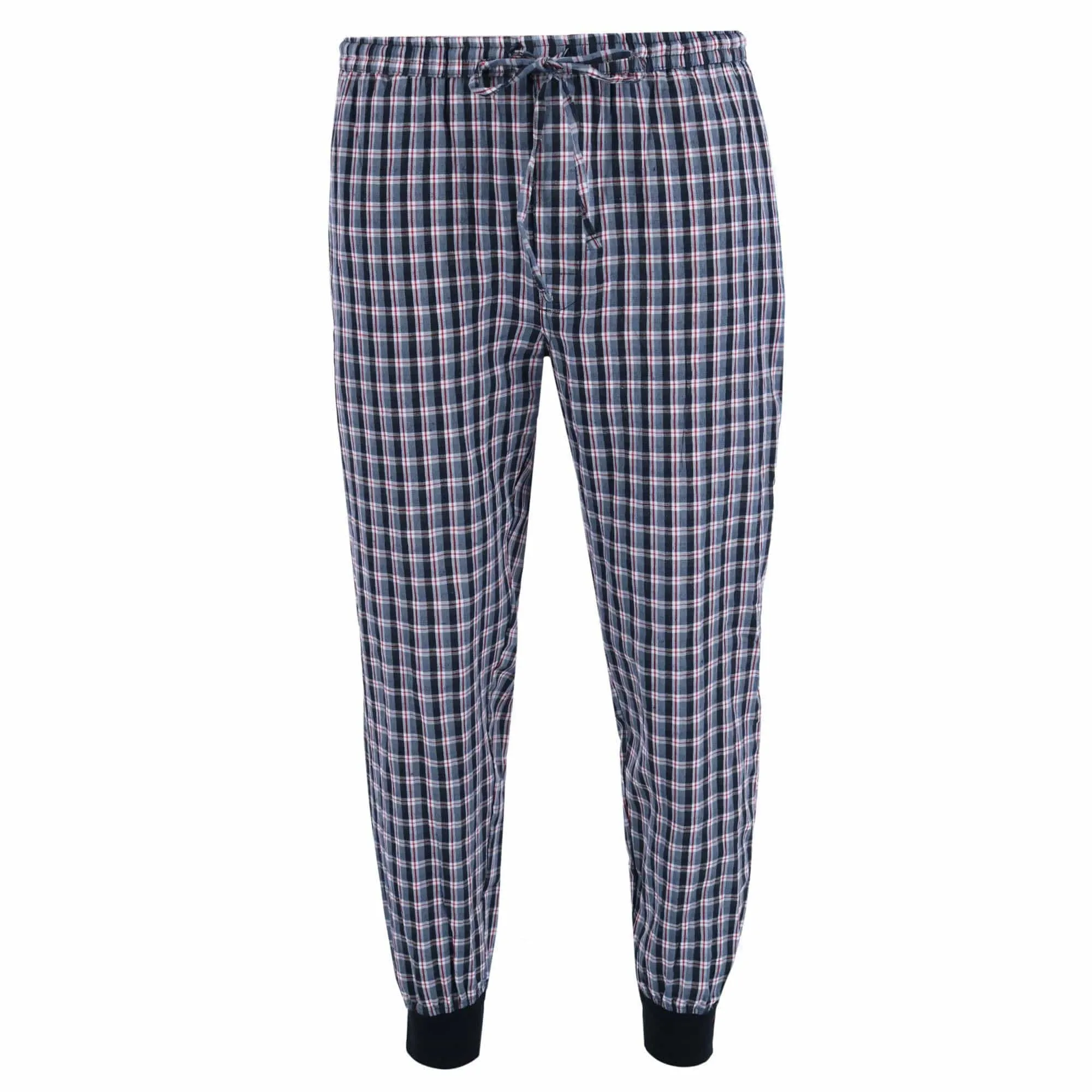 Ten West Apparel Men's V-Neck Top With Plaid Jogger Lounge Set