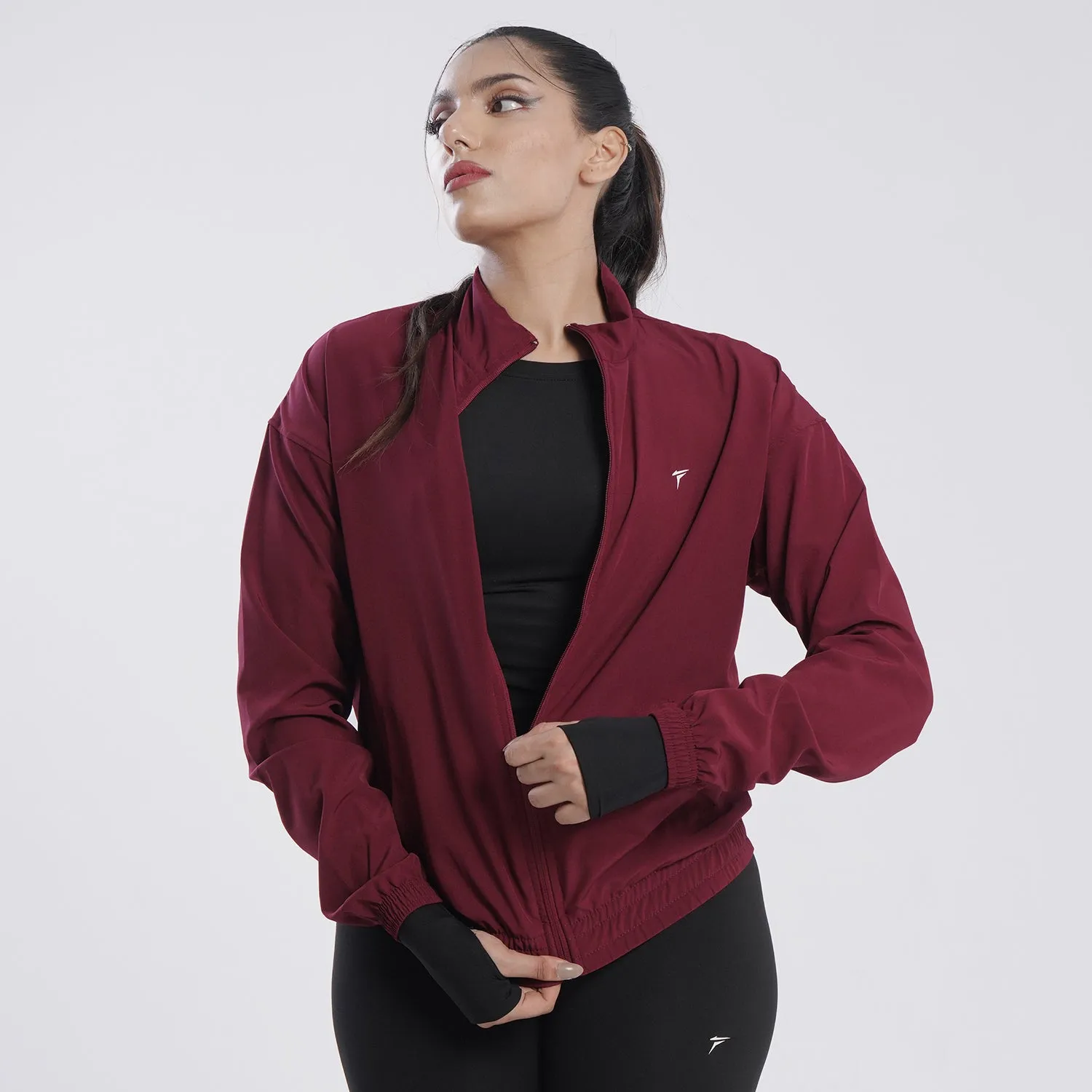 Tf-Maroon Premium Women Running Jackets