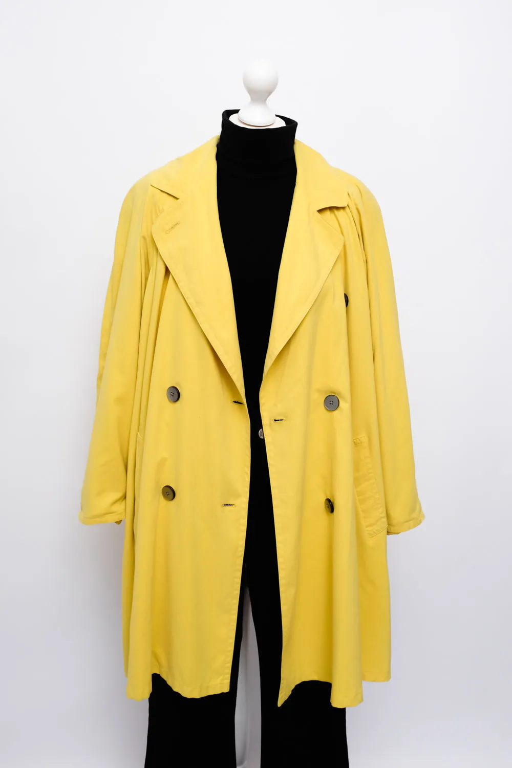 VINTAGE LAUREL SUN YELLOW TRENCH COAT