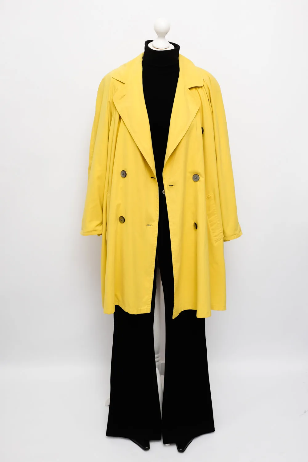 VINTAGE LAUREL SUN YELLOW TRENCH COAT