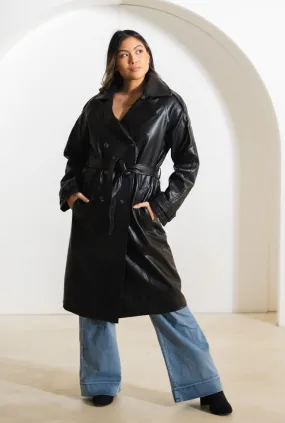 VINTAGE PLEATHER TRENCH