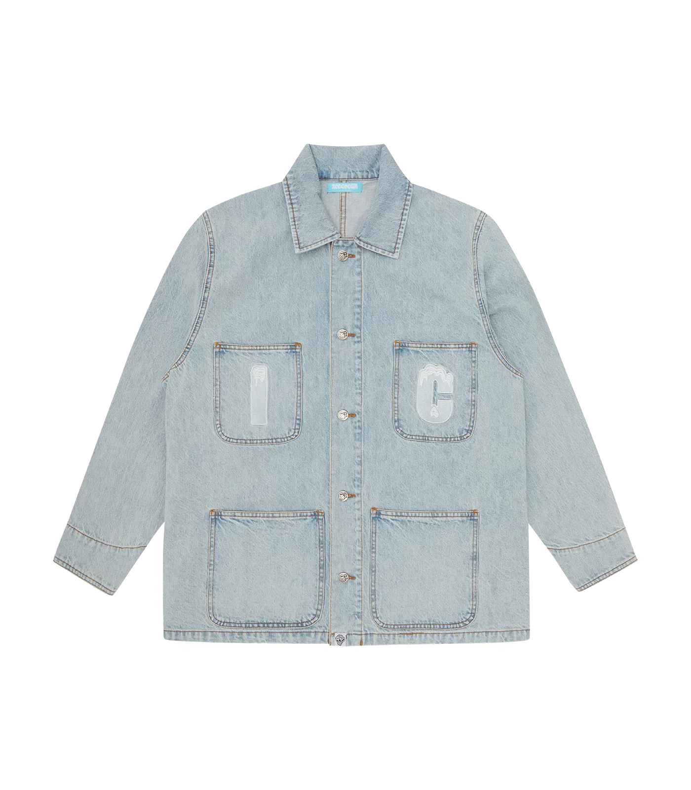 WASHED DENIM JACKET - BLUE