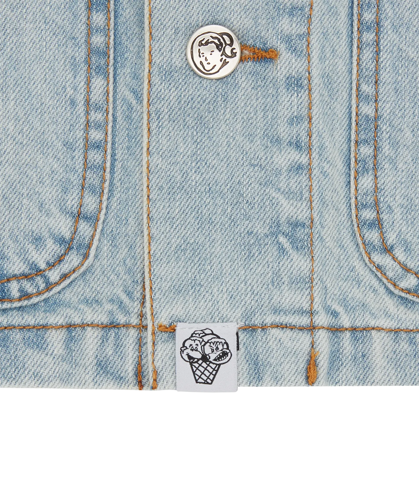 WASHED DENIM JACKET - BLUE