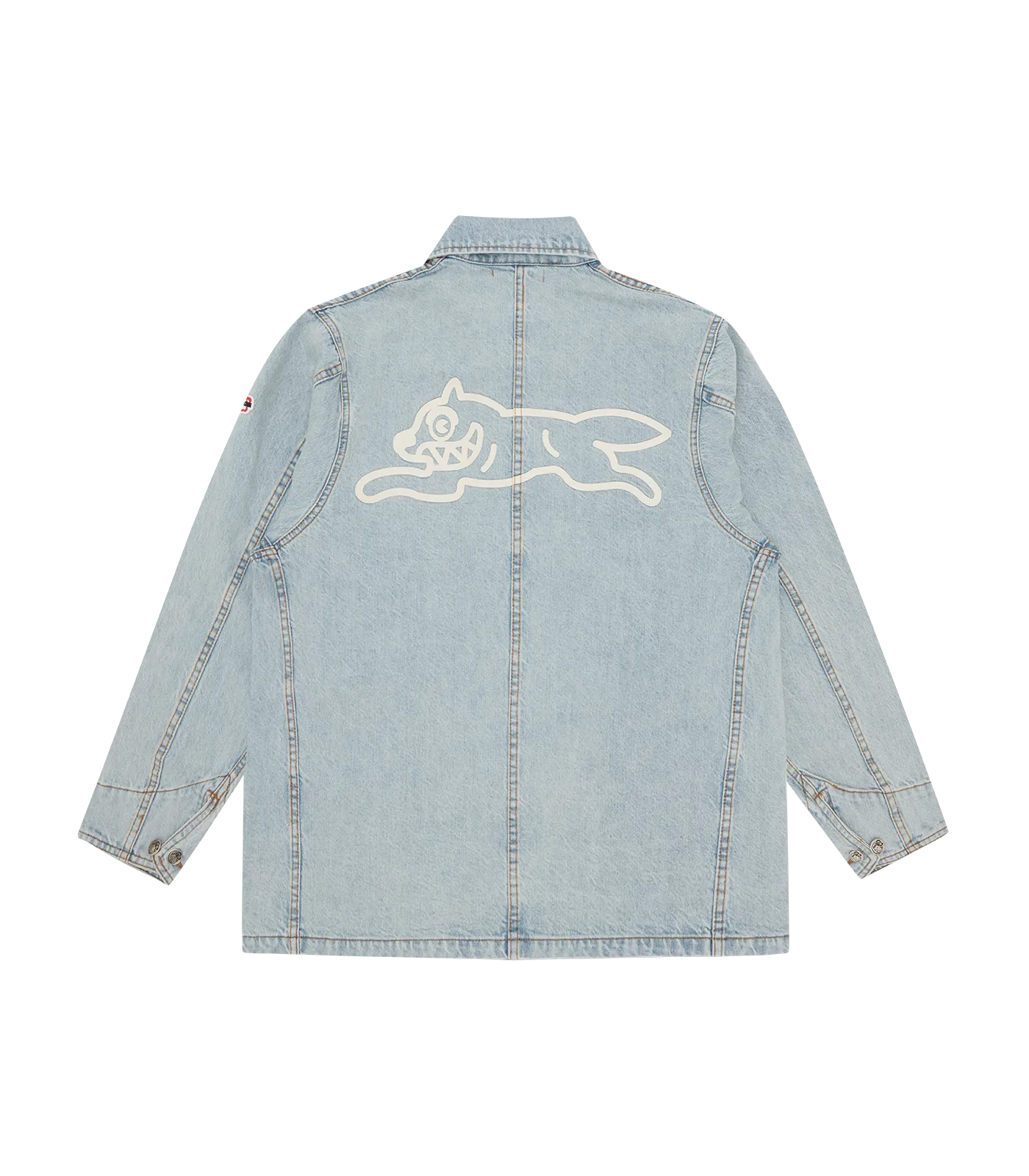 WASHED DENIM JACKET - BLUE