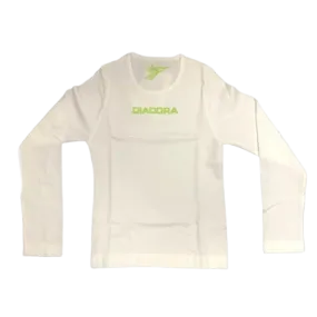 WHITE DIADORA  SEAMLESS LONG SLEEVE JUNIOR TOP