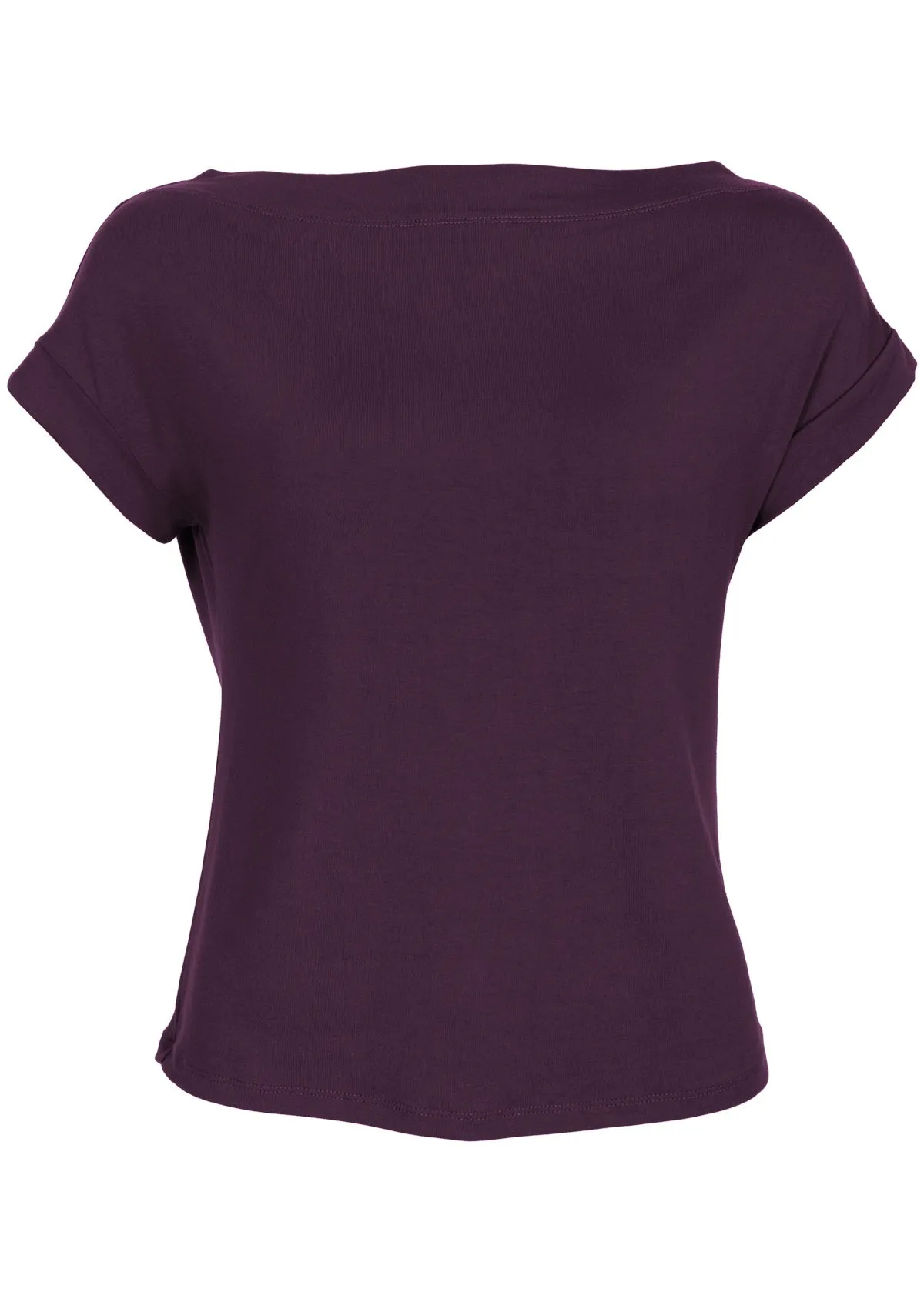 Wide Neck Mod Top Dark Purple