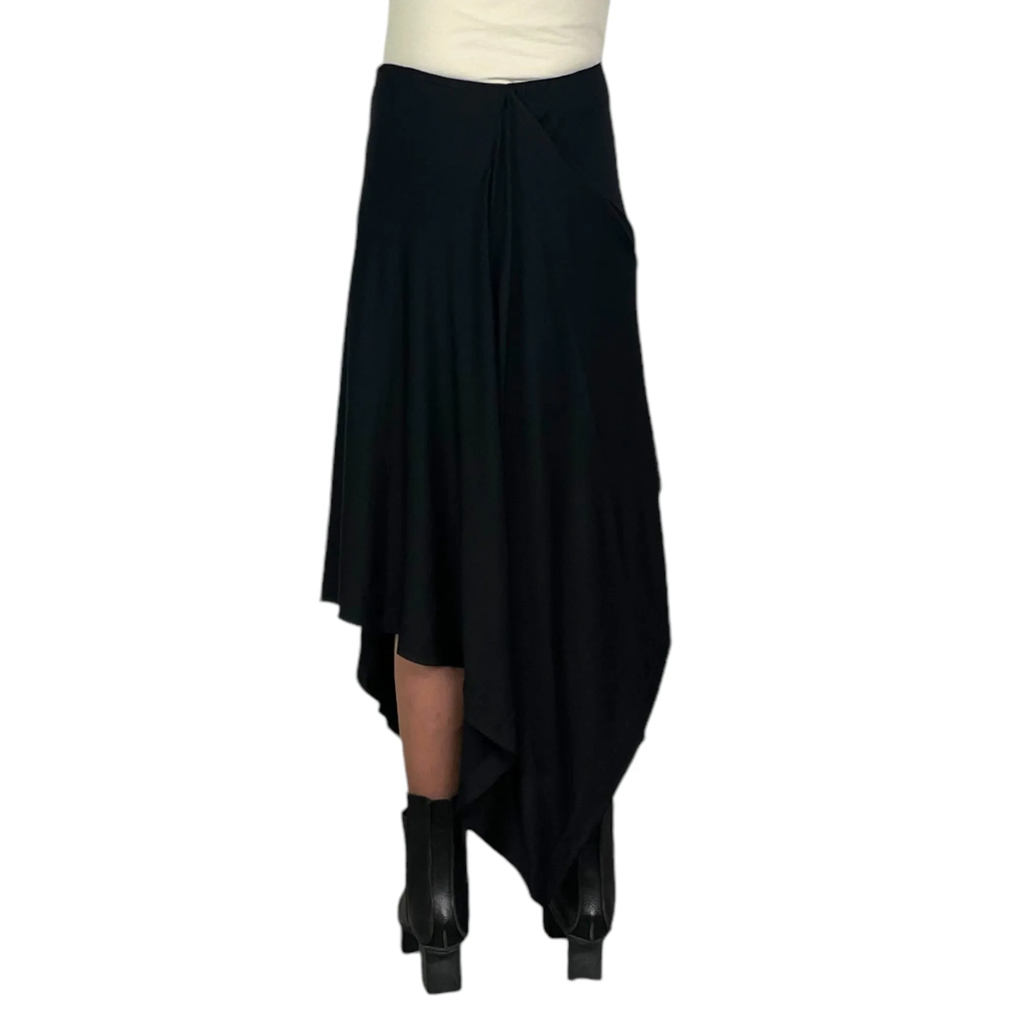 WRAPPED WOOL JERSEY SKIRT